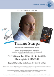 Bild zu Serata Con Lo Scrittore: Tiziano Scarpa. Copyright: 