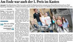 Zeitungsbericht des Fränkischen Tages zum Poesiefilmwettbewerbs 2011 der Universität Bamberg zusammen mit dem Internationalen Künstlerhaus Villa Concordia.