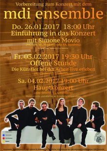 Bild zu SIMONE MOVIO: Einführung zum Konzert mit dem mdi ensemble. Copyright: 